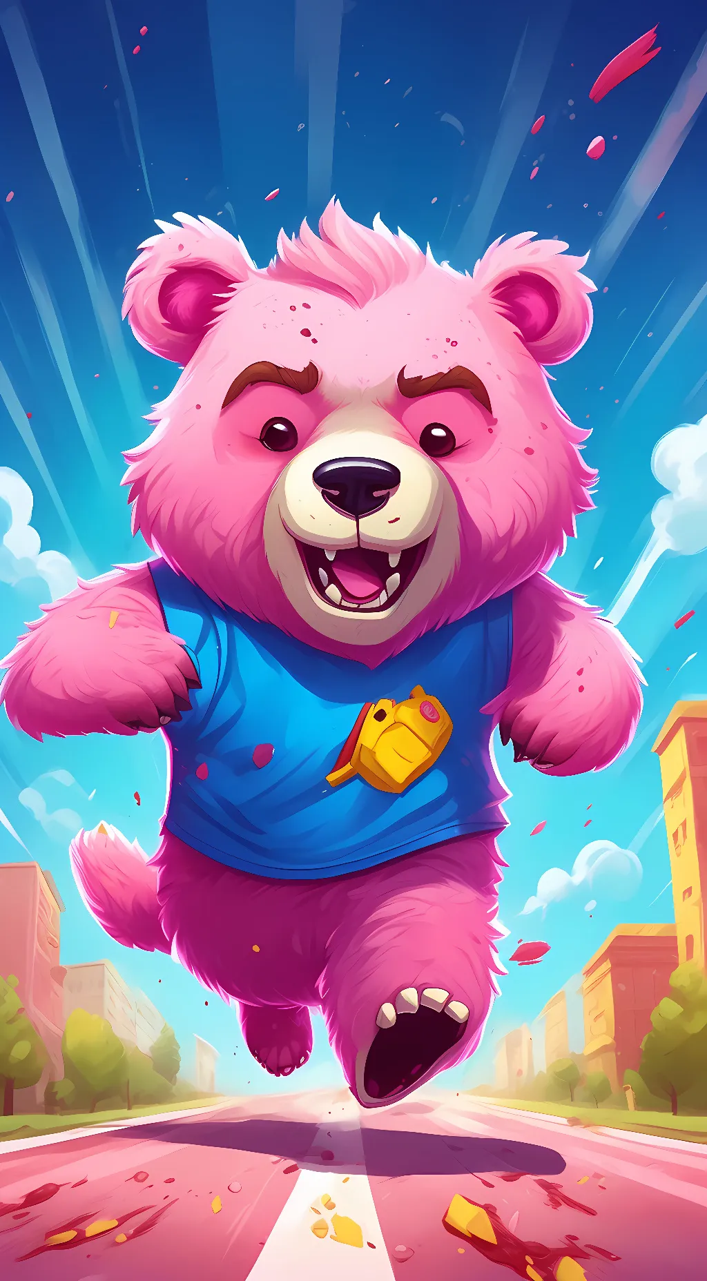 ai character: gloomy bear background