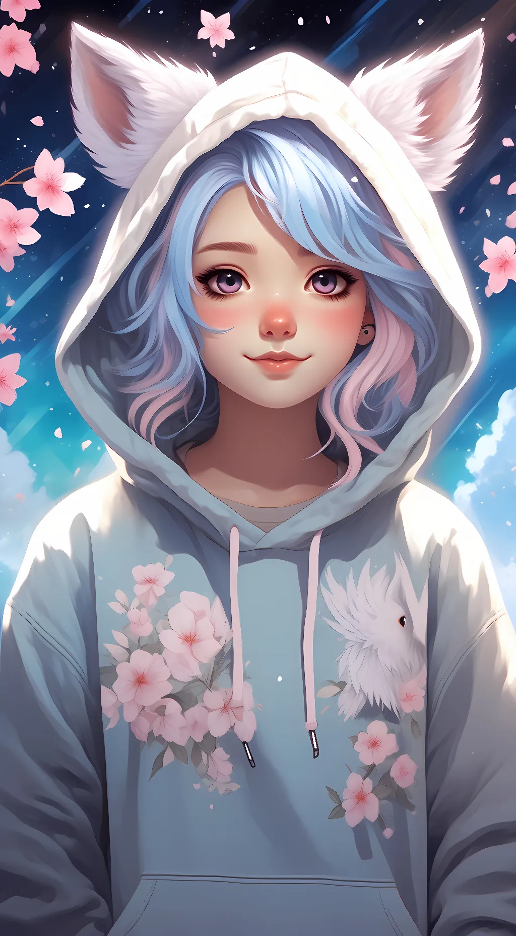 ai character: Pastel background