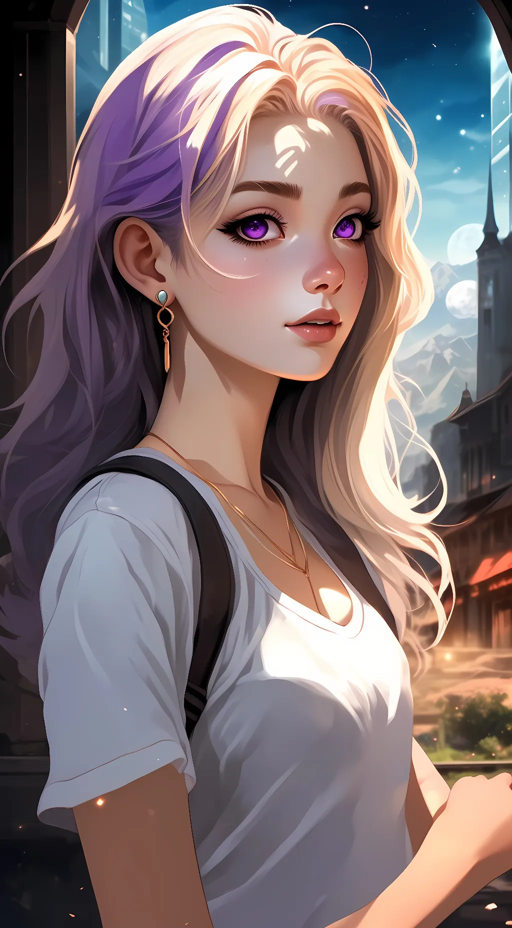ai character: upper Moon zero background