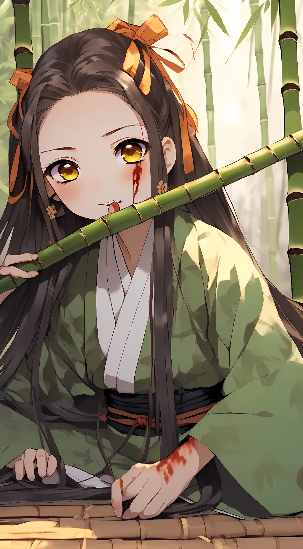 ai character: nezuko  background