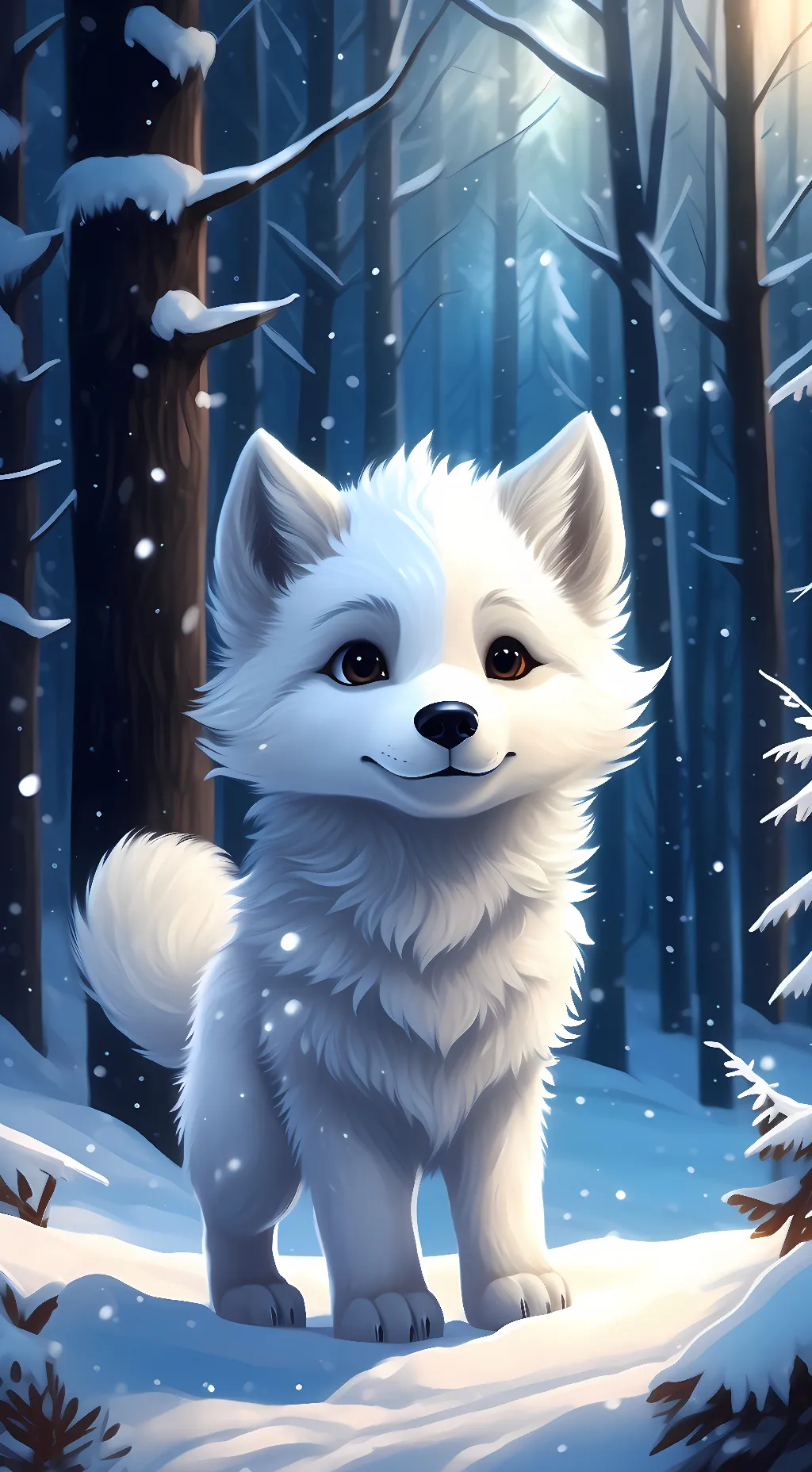 ai character: winter background