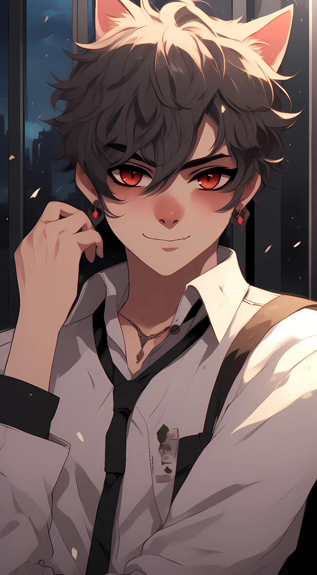 ai character: catto boi  background