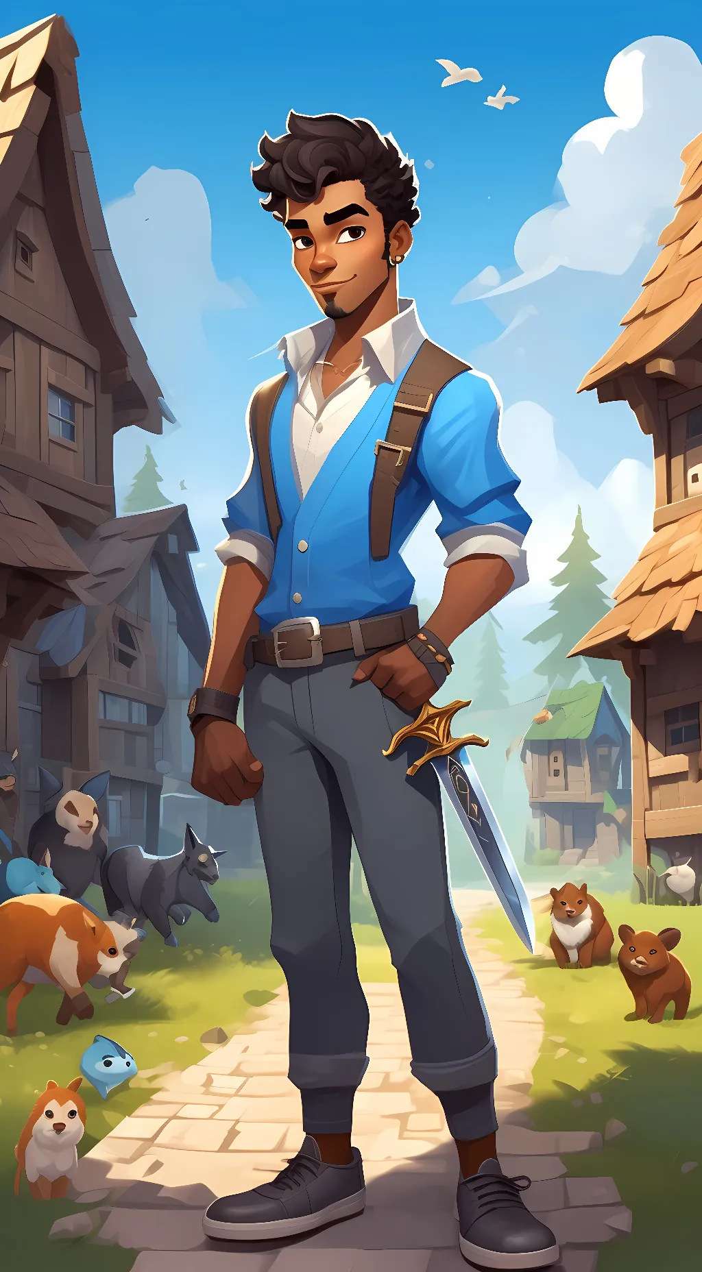 ai character: Steve background