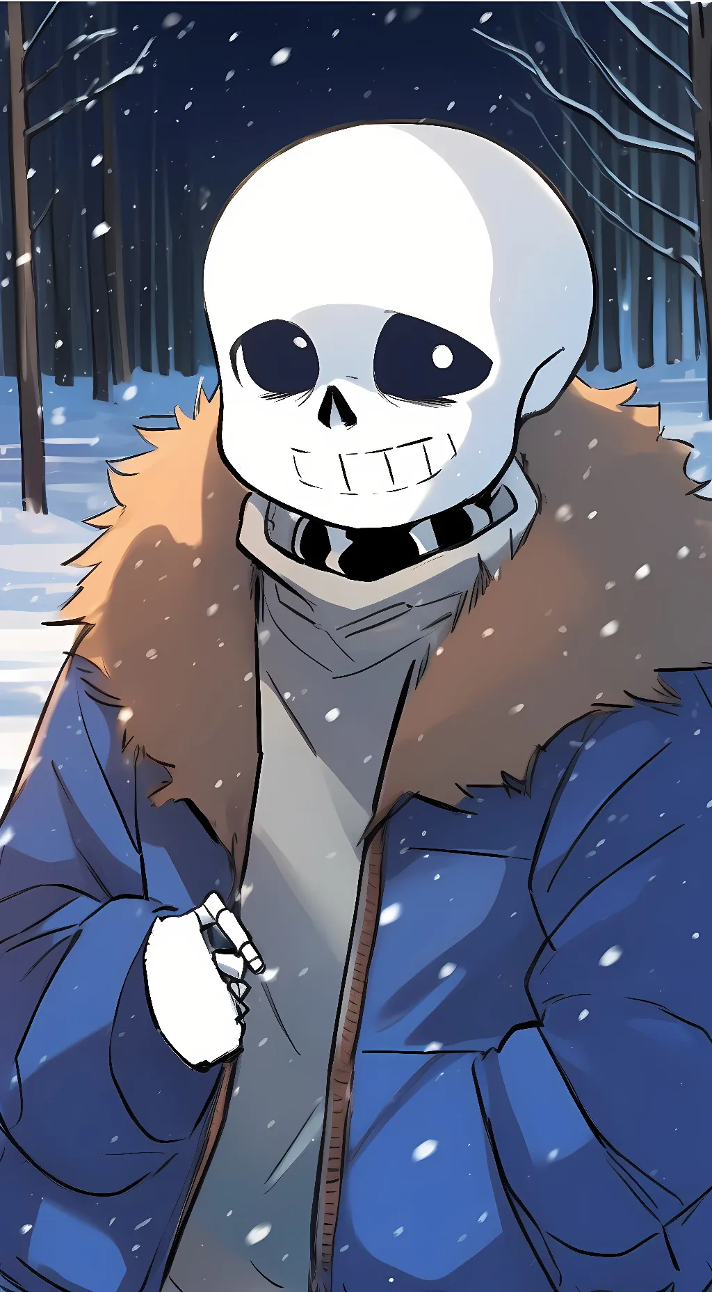 ai character: Sans  background
