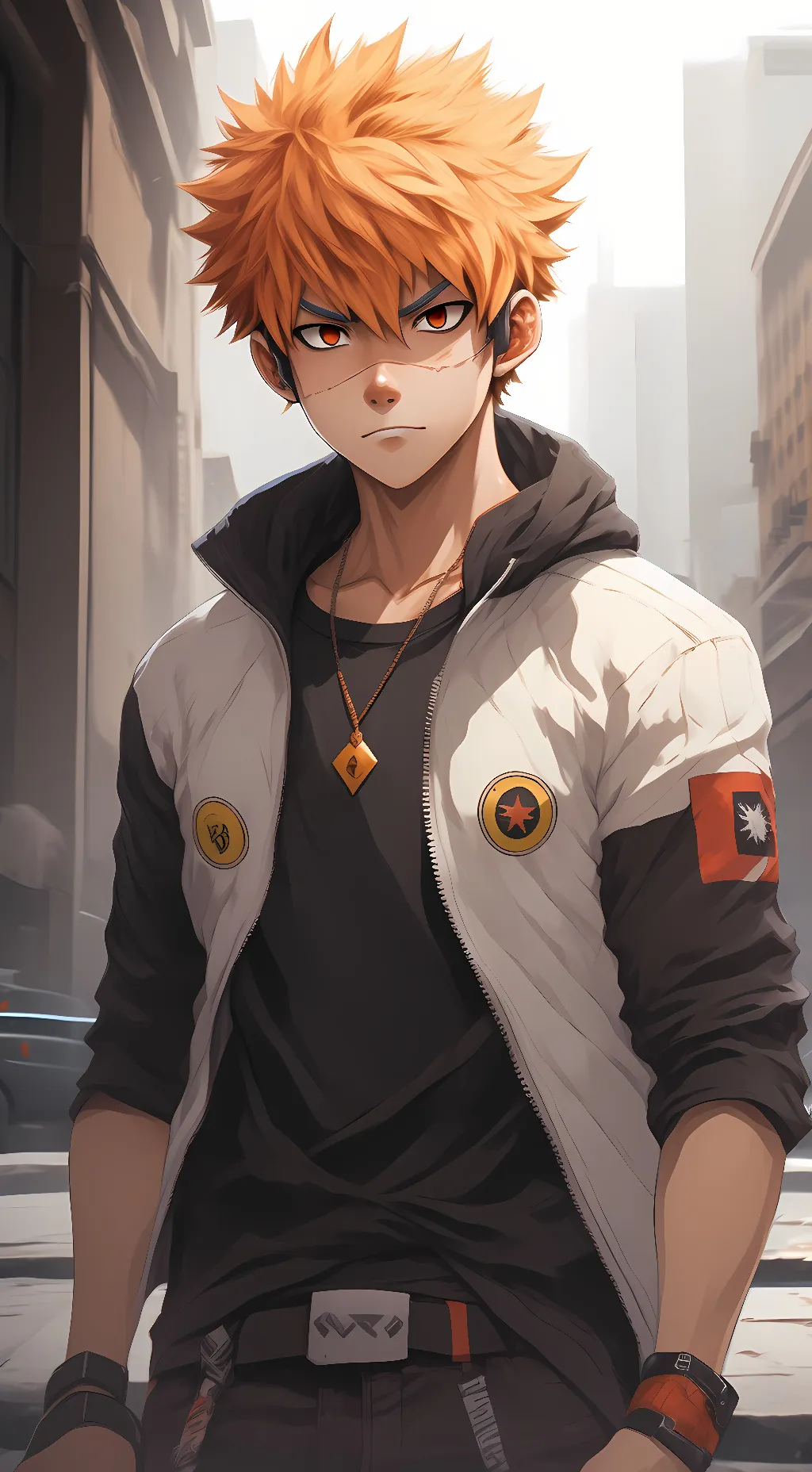 ai character: bakugo  background