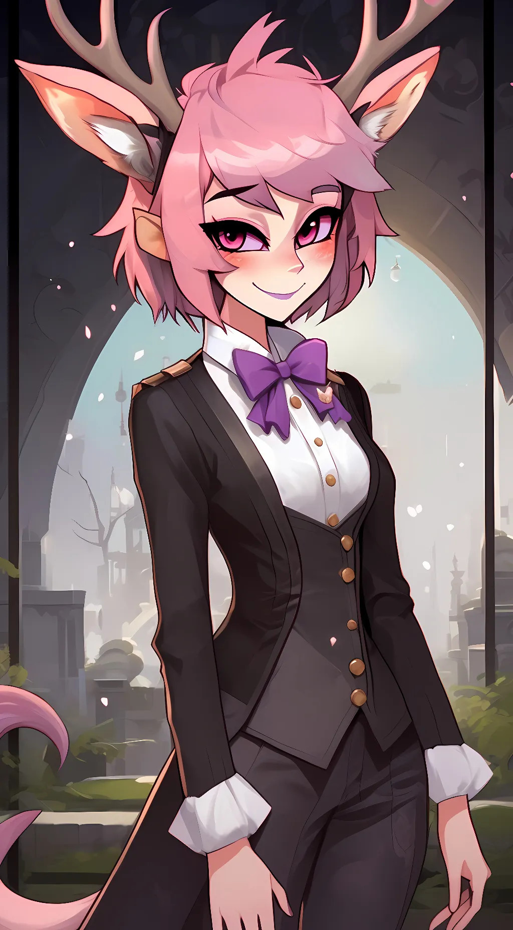 ai character: girl Astlor background