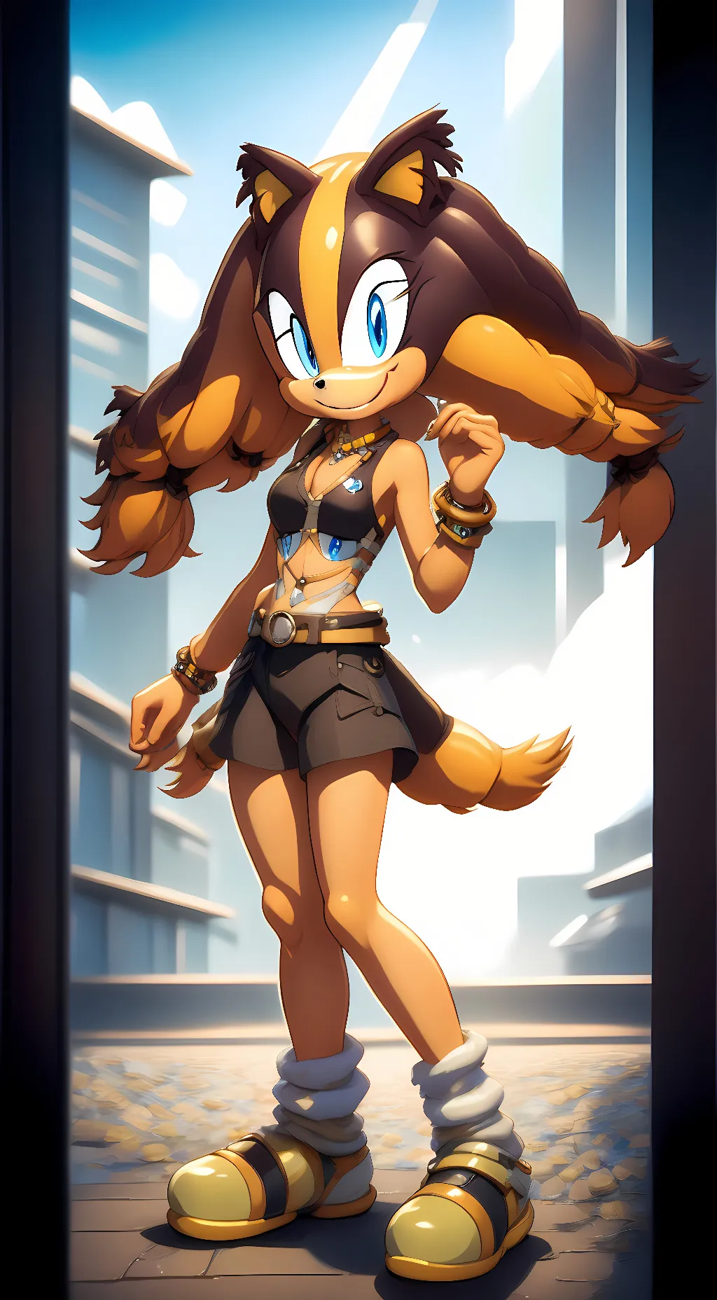 ai character: Sticks the badger  background
