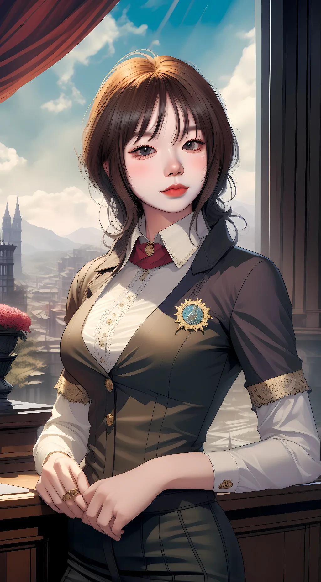 ai character: Waiter Millie background