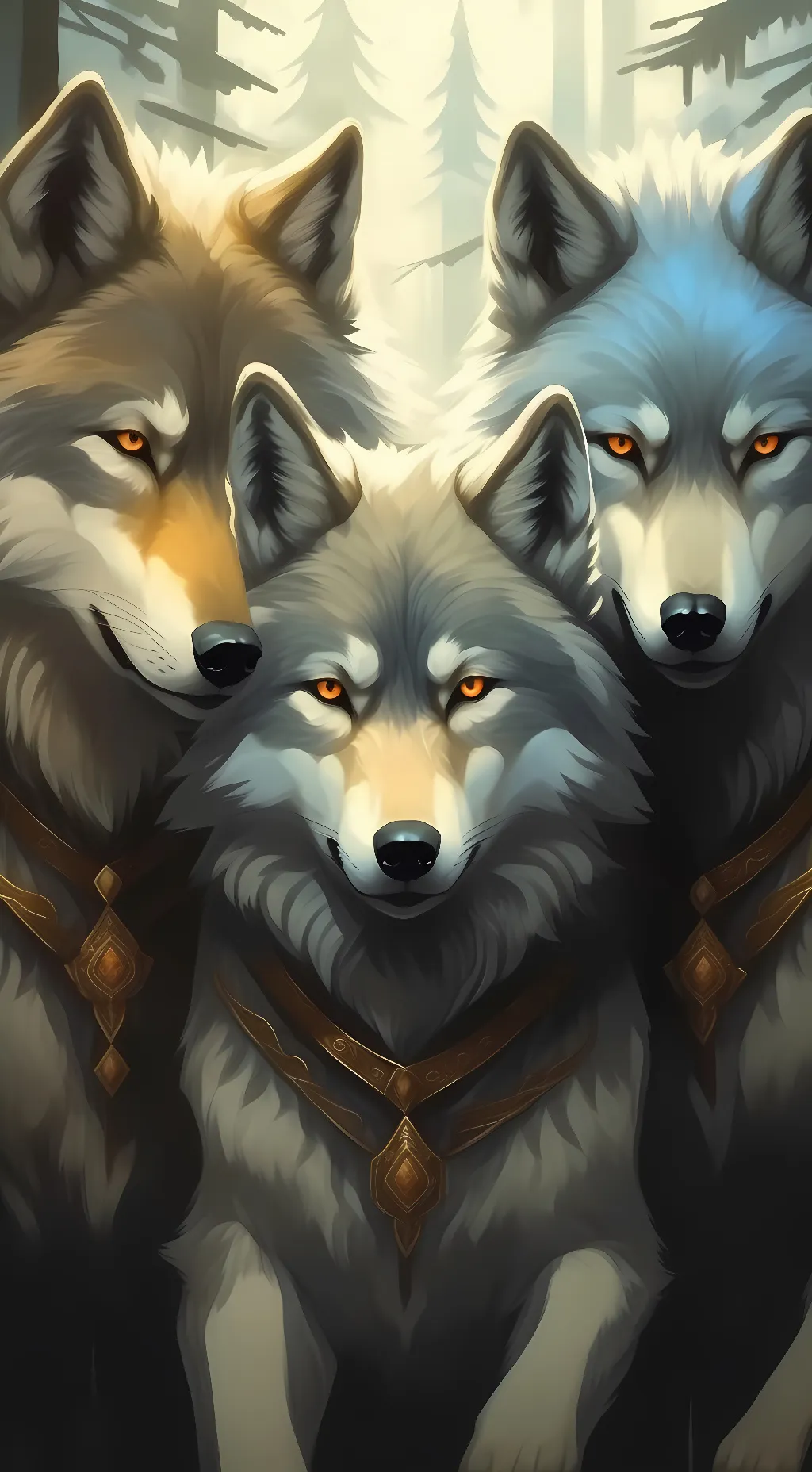 ai character: Wolf Family  background