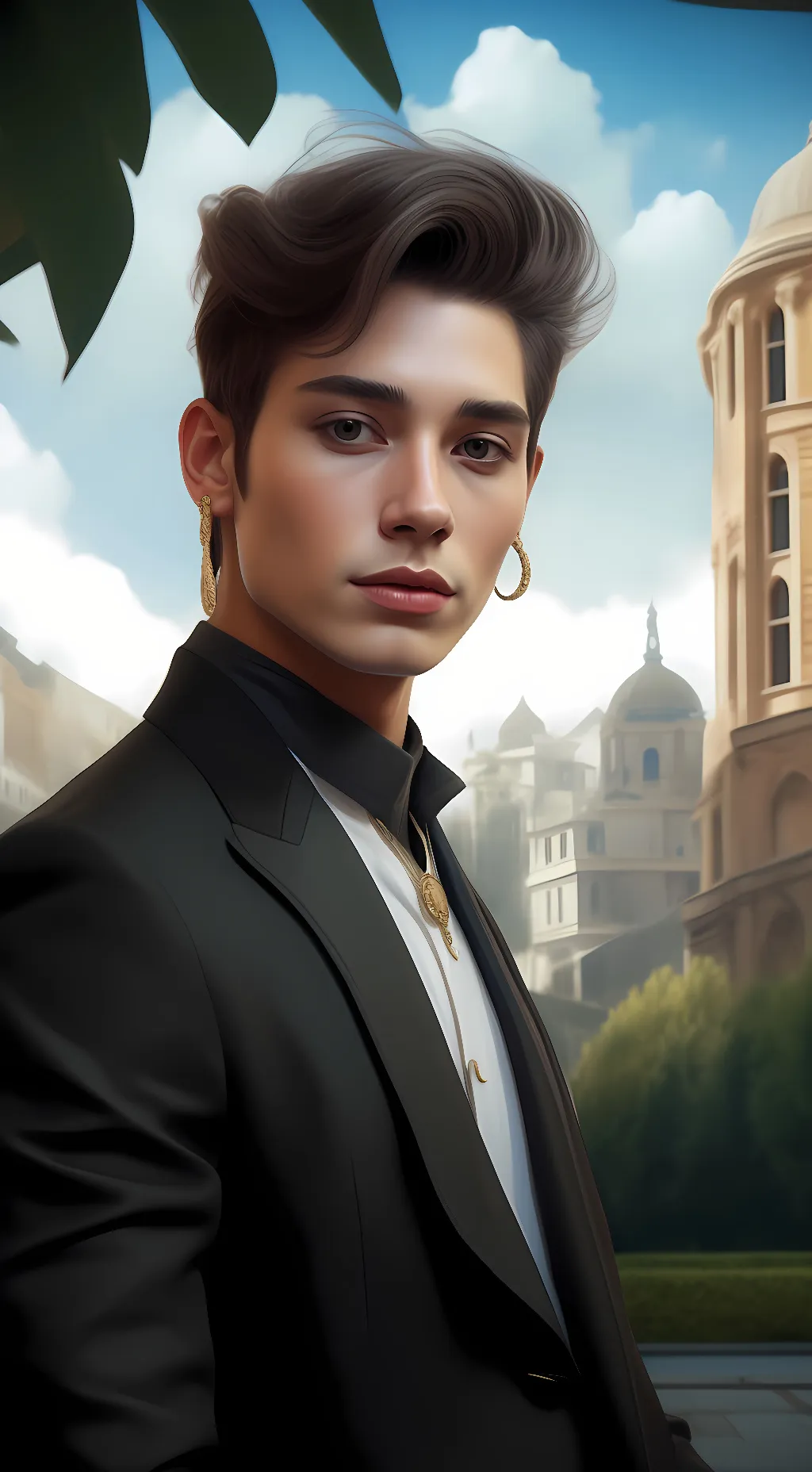 ai character: Peak Snow background