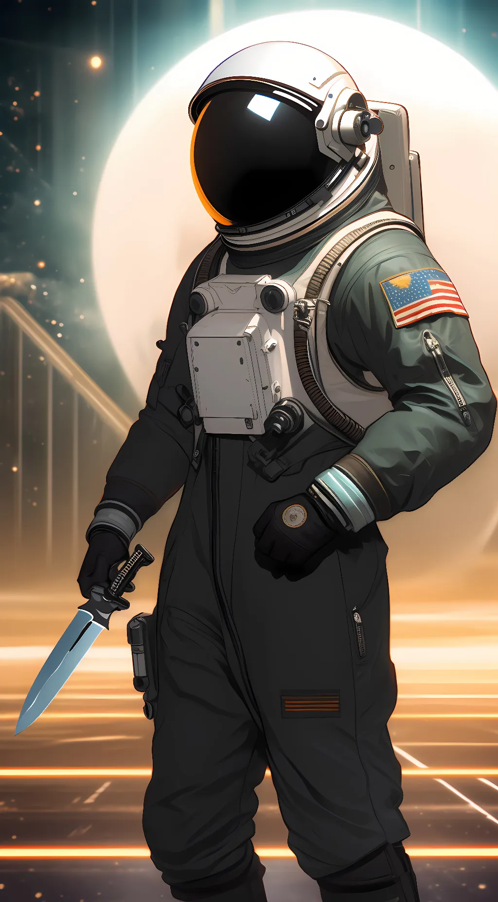 ai character: Black (Among Us)  background