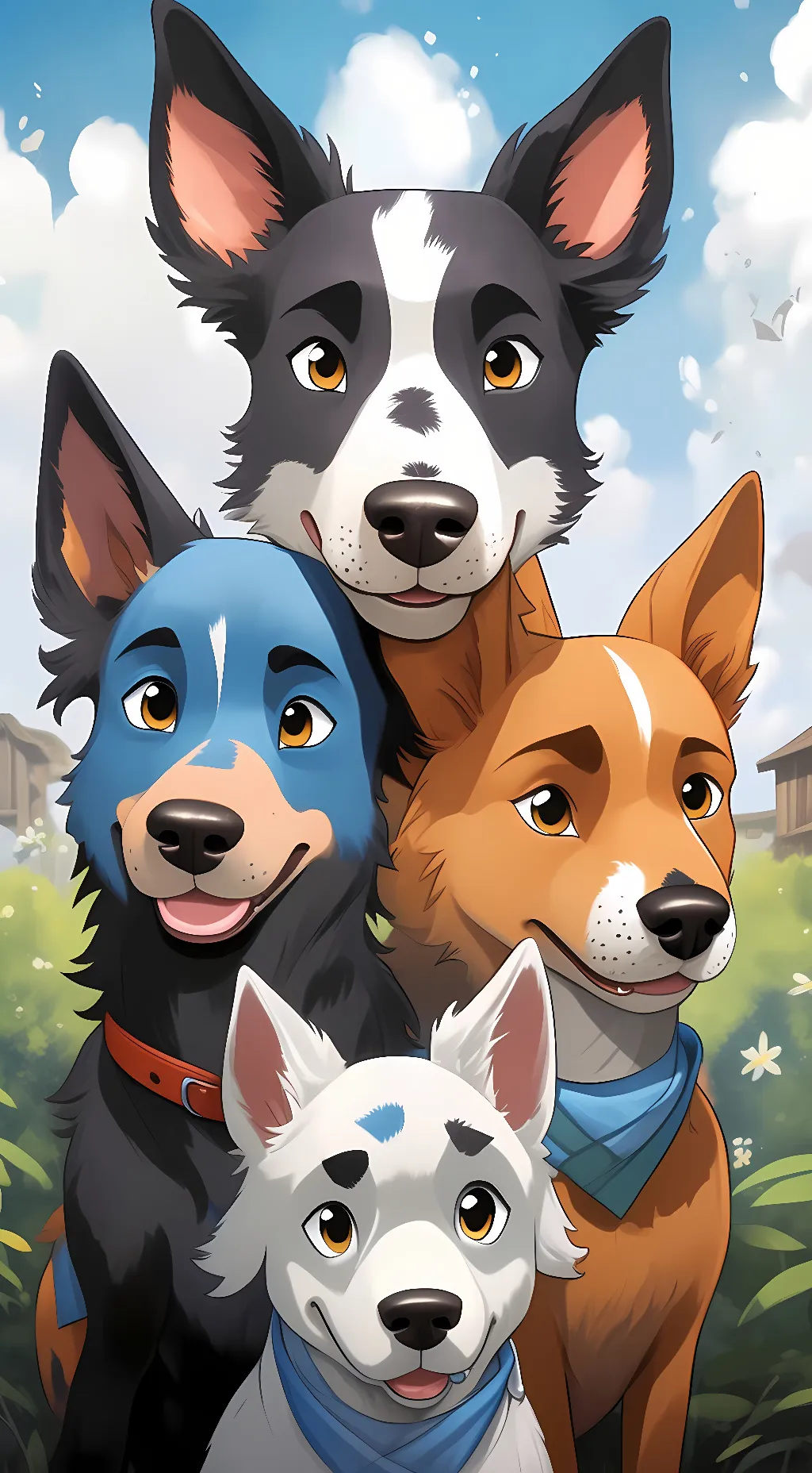 ai character: The Heeler Family  background