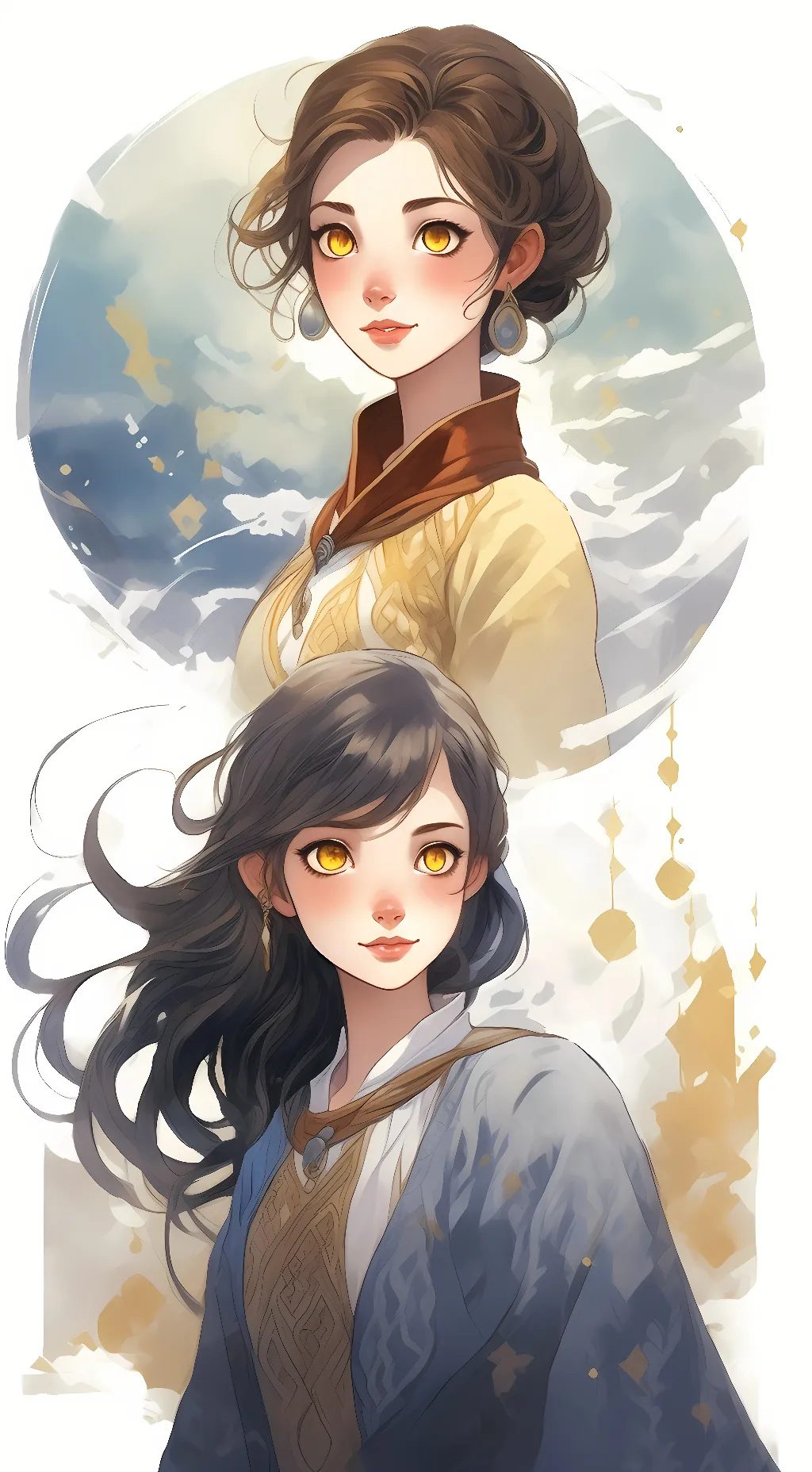 ai character: maya and Layla  background