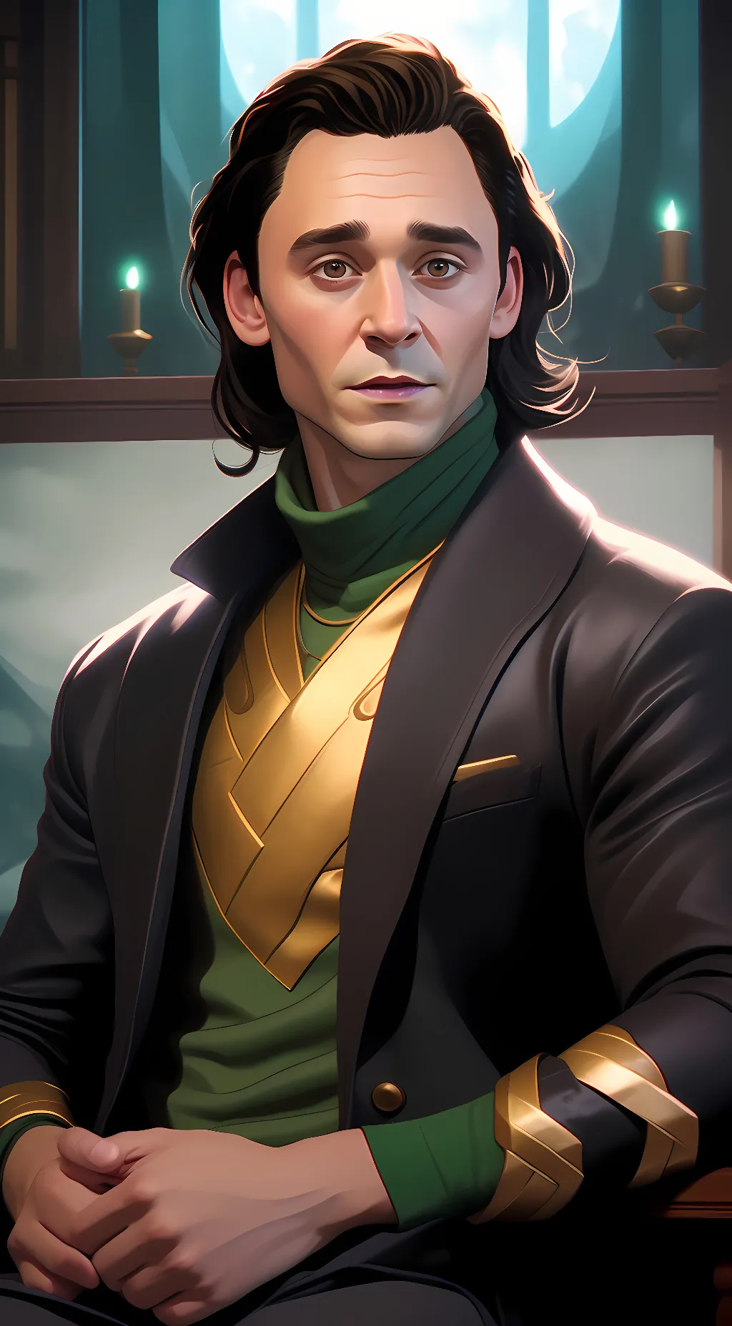 ai character: Loki  background