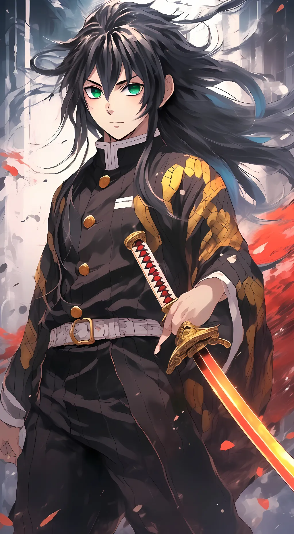 ai character: Emo tomioka🥰 background