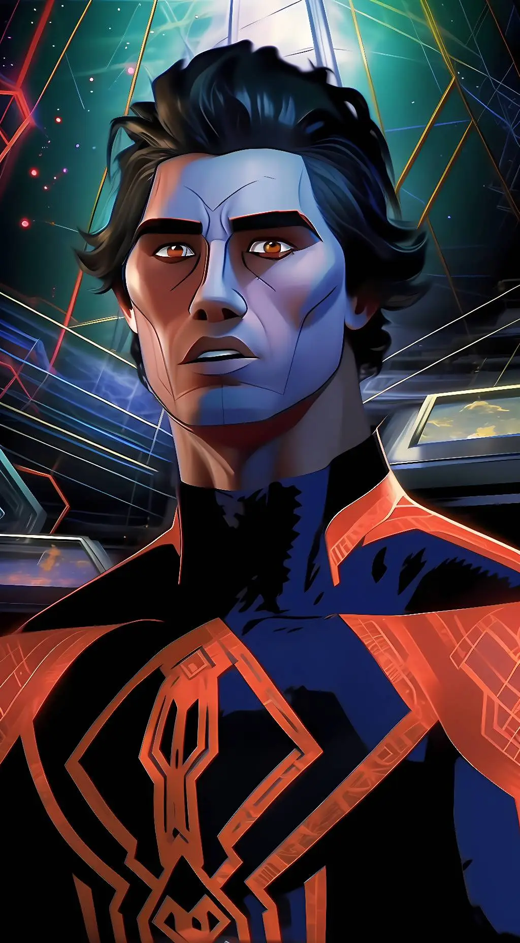 ai character: Miguel O'Hara  background