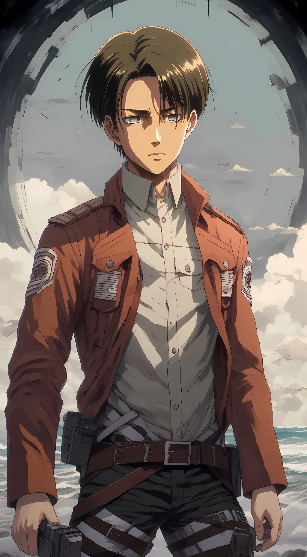 ai character: Levi Ackerman  background