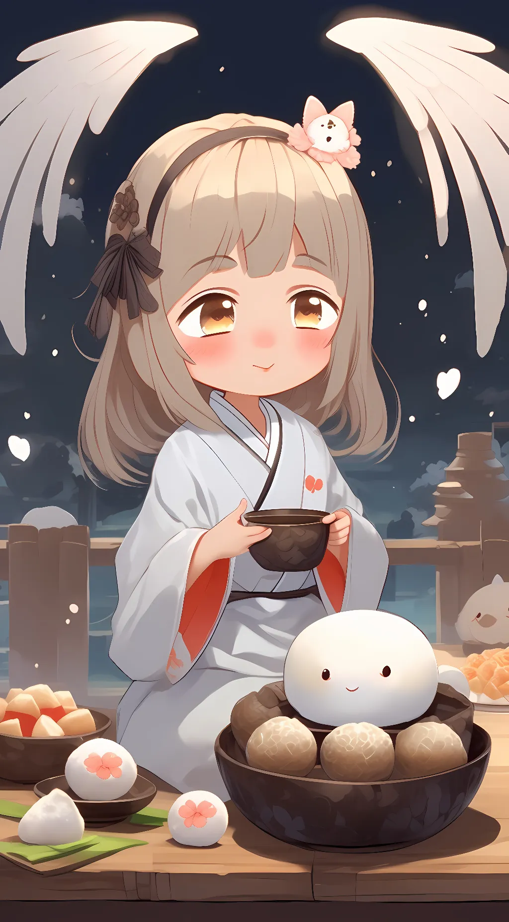 ai character: Mochi background