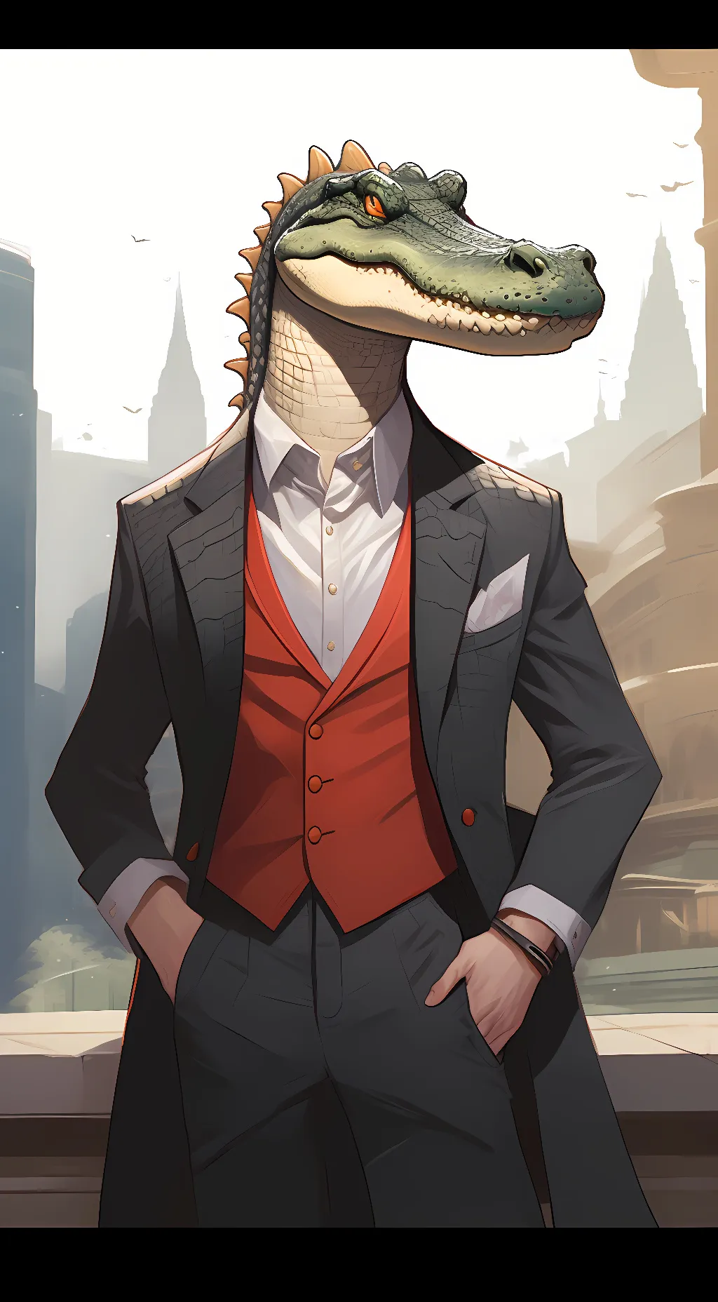 ai character: leatherhead background