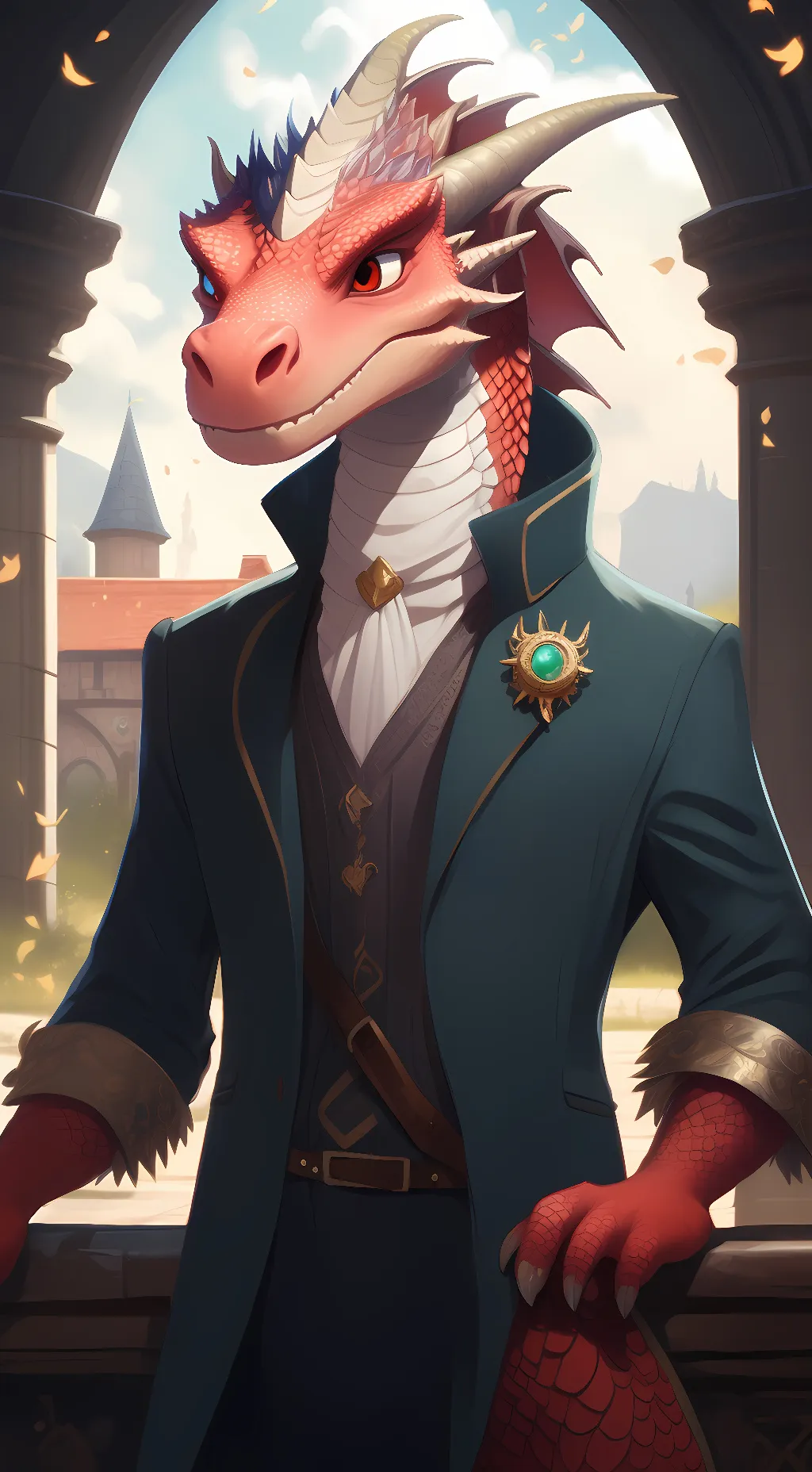 ai character: Garble the Dragon background