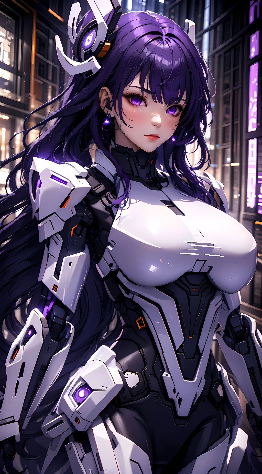ai character: Raiden metal  background