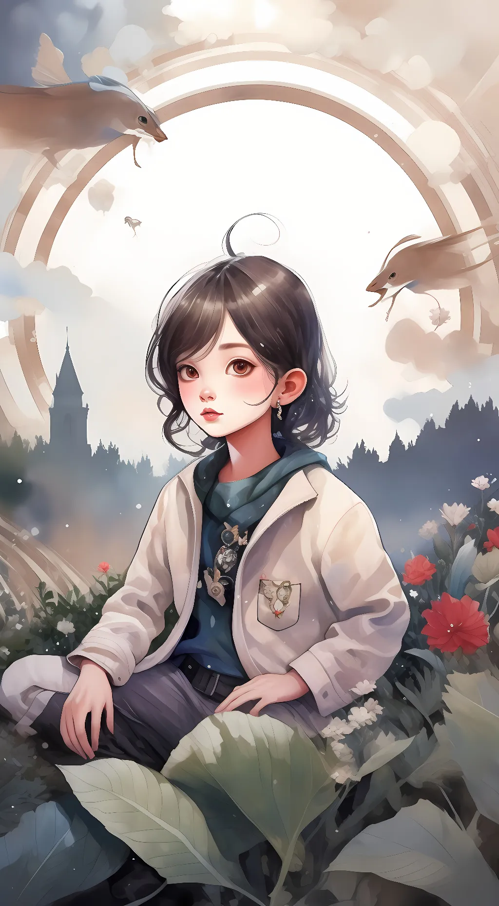 ai character: Katie pears background
