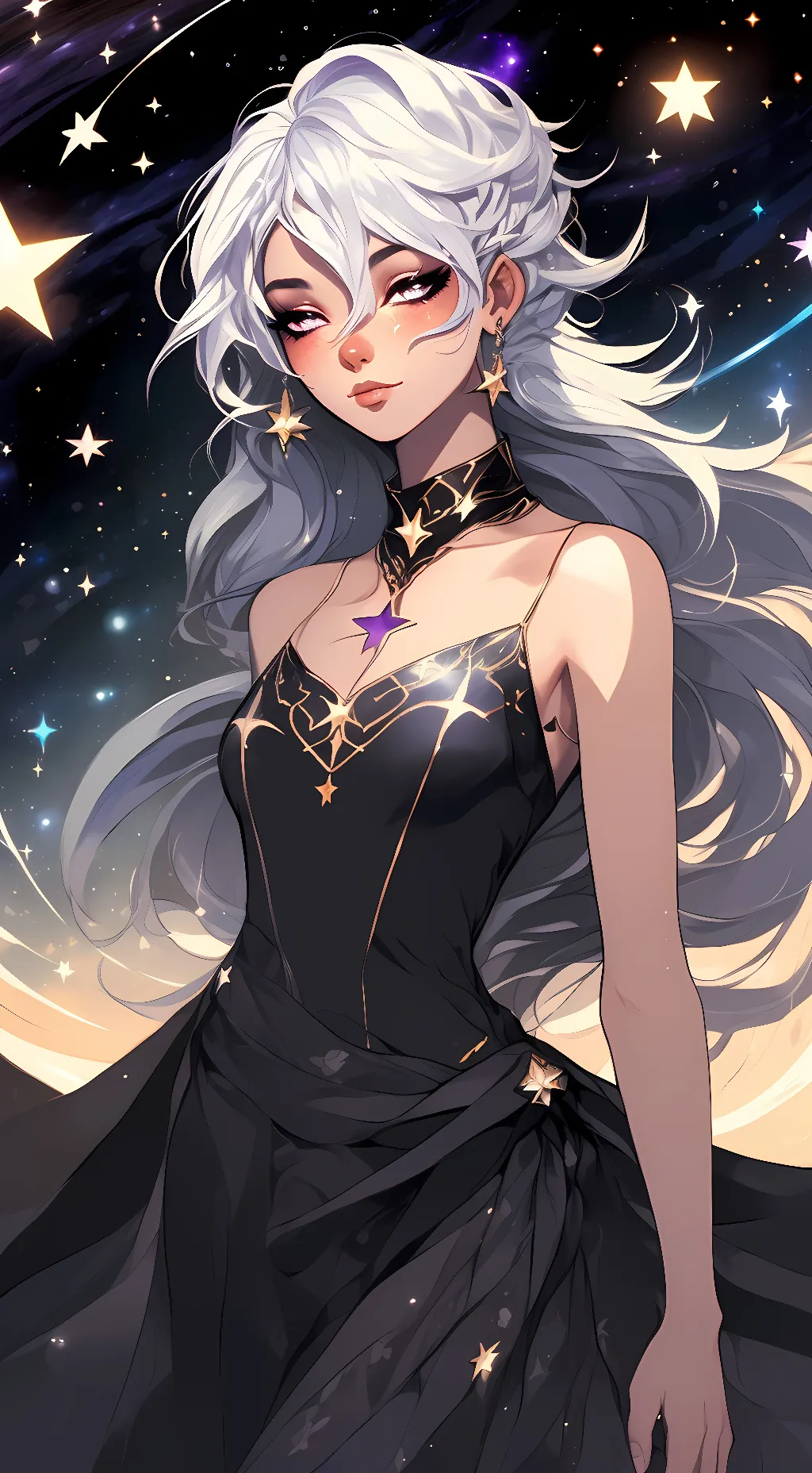 ai character: shooting star background