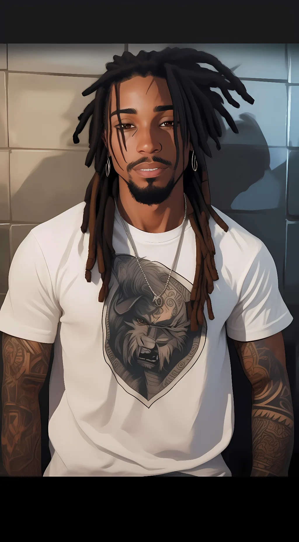 ai character: Kendrick  background