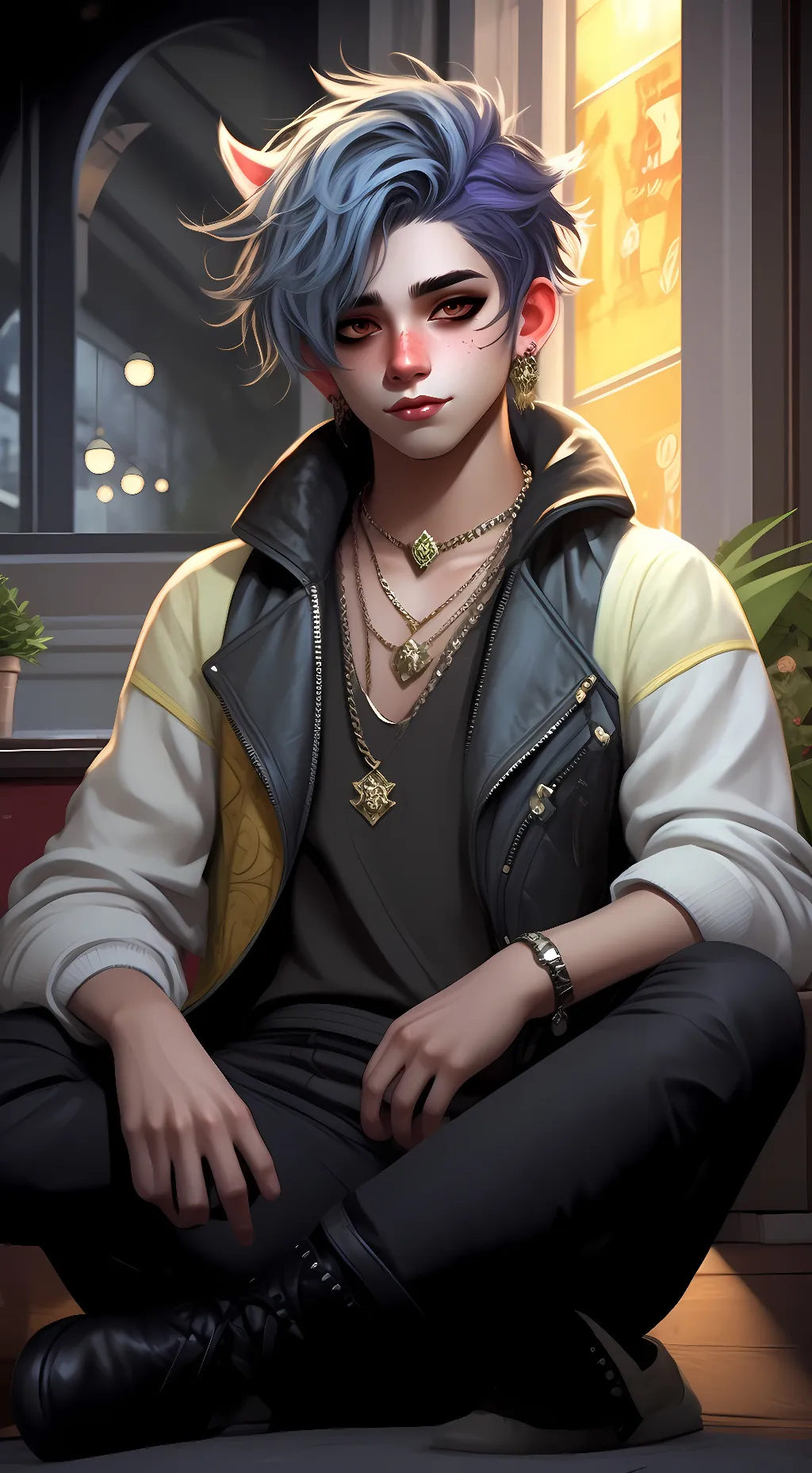 ai character: furry costum background