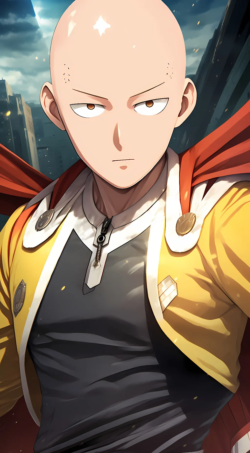 ai character: Saitama background