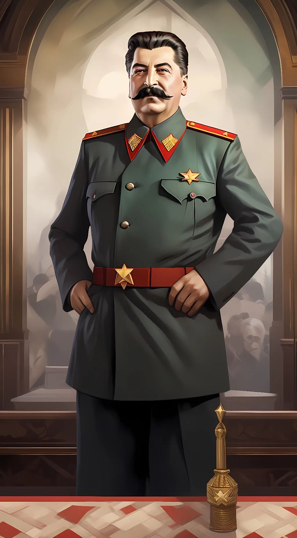 ai character: Stalin (Bad Voice) background