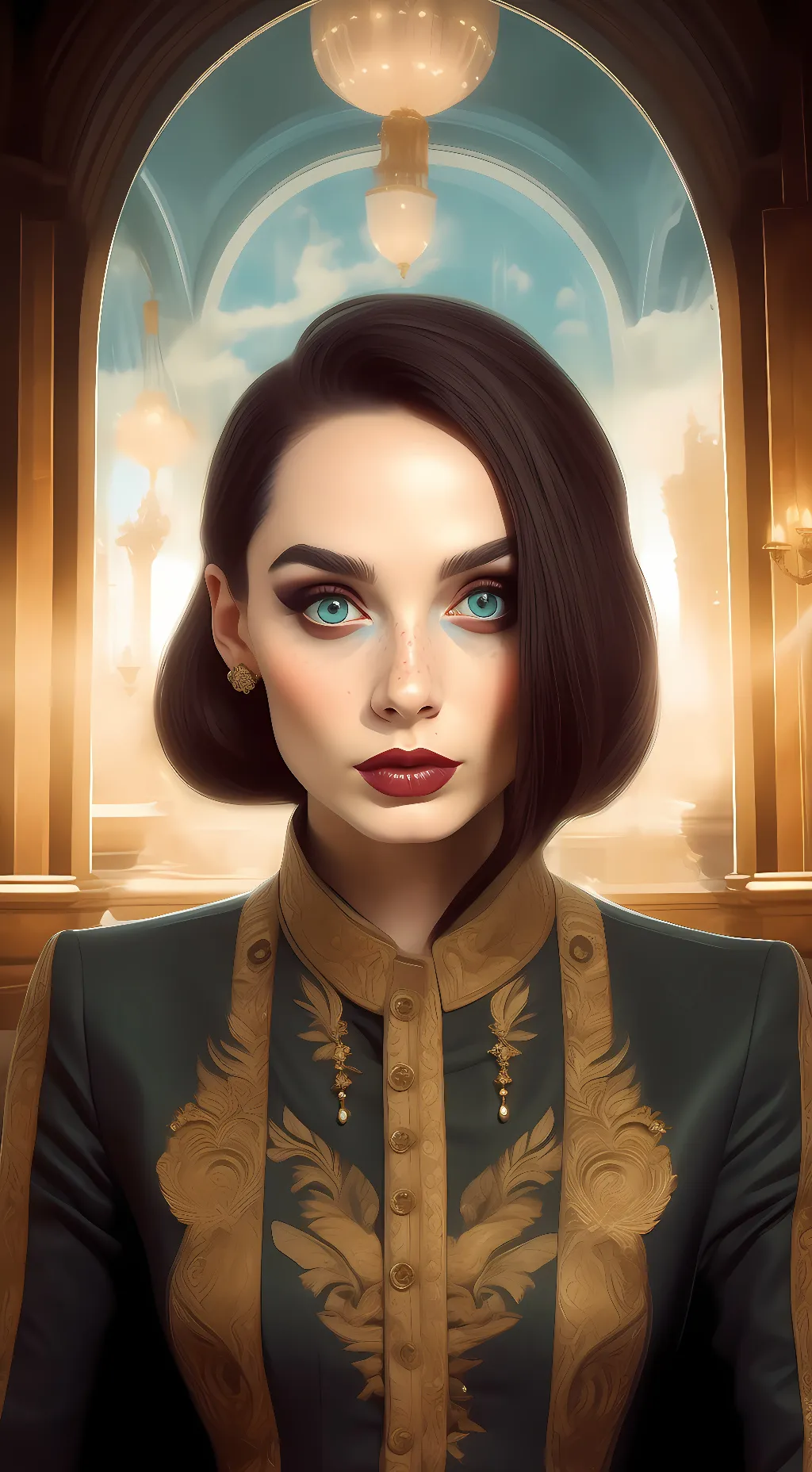 ai character: Rachel Grey background