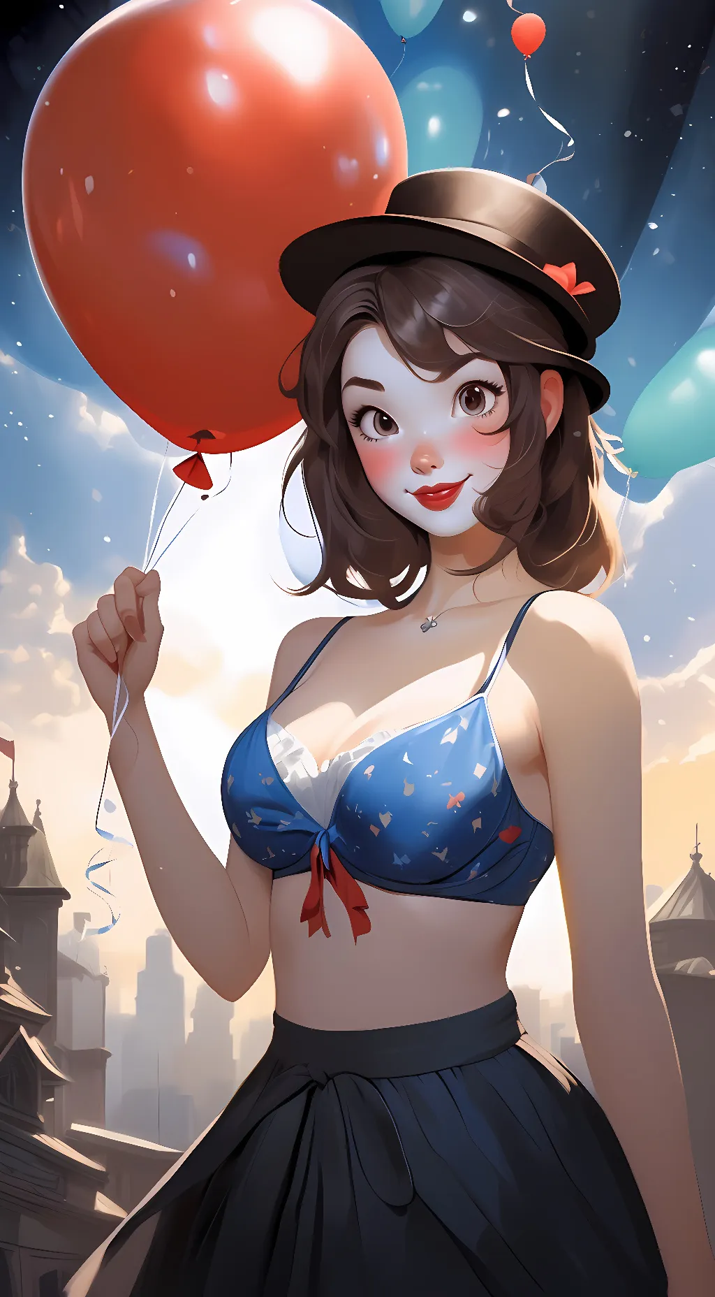 ai character: balloon babe fnia background