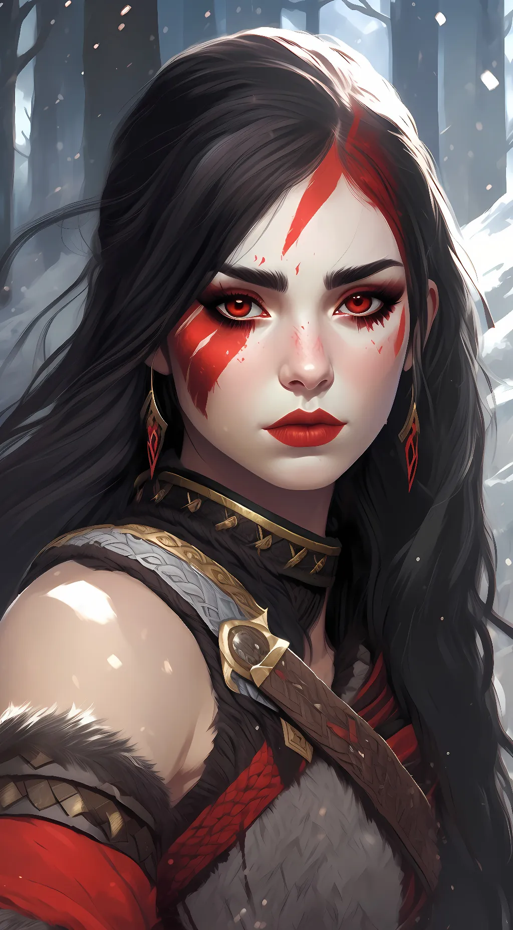 ai character: Kratos (Female) background