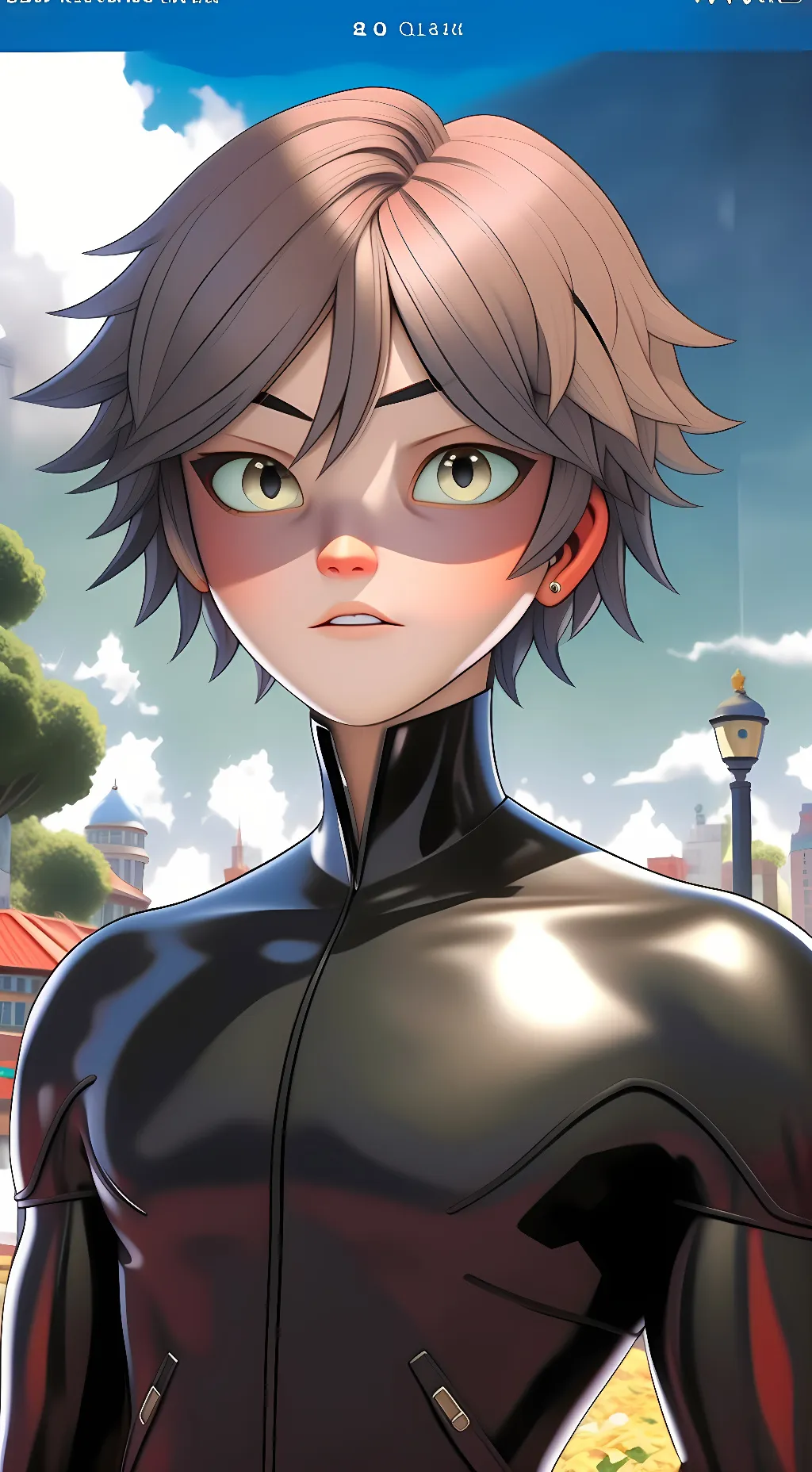 ai character: Adrian/cat noir  background