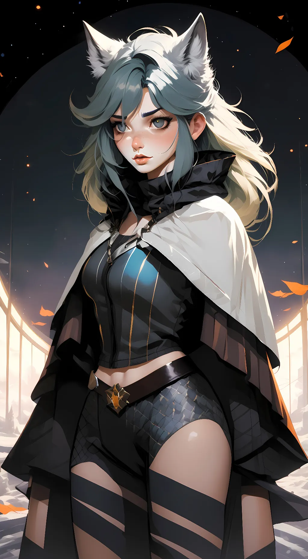 ai character: Navy MoonLight background