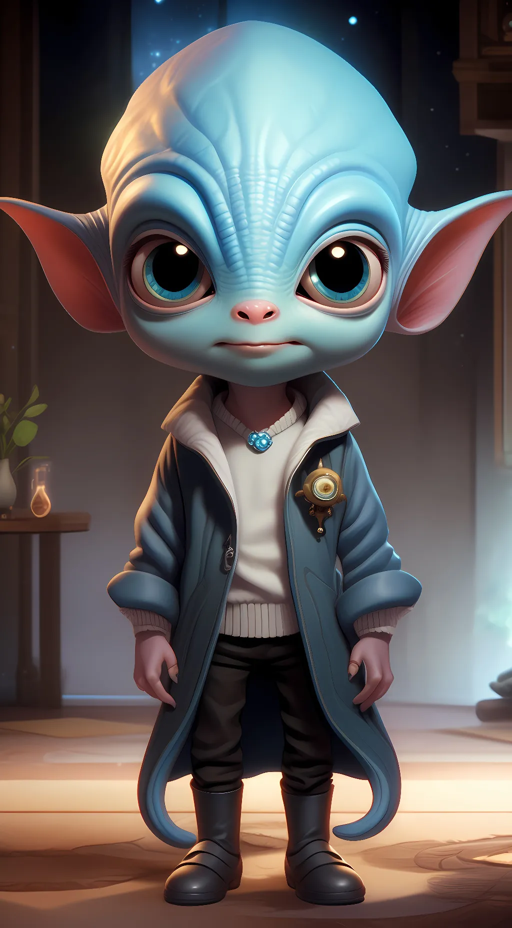 ai character: stitch background