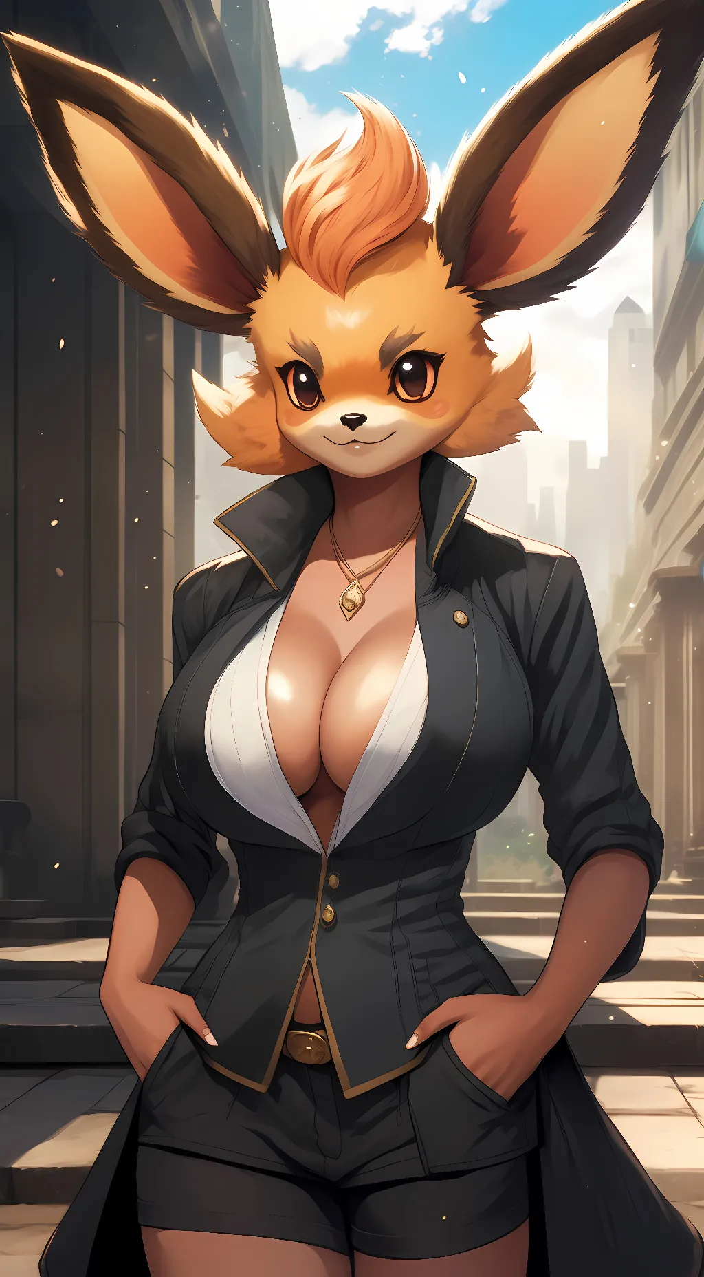 ai character: Eevee background