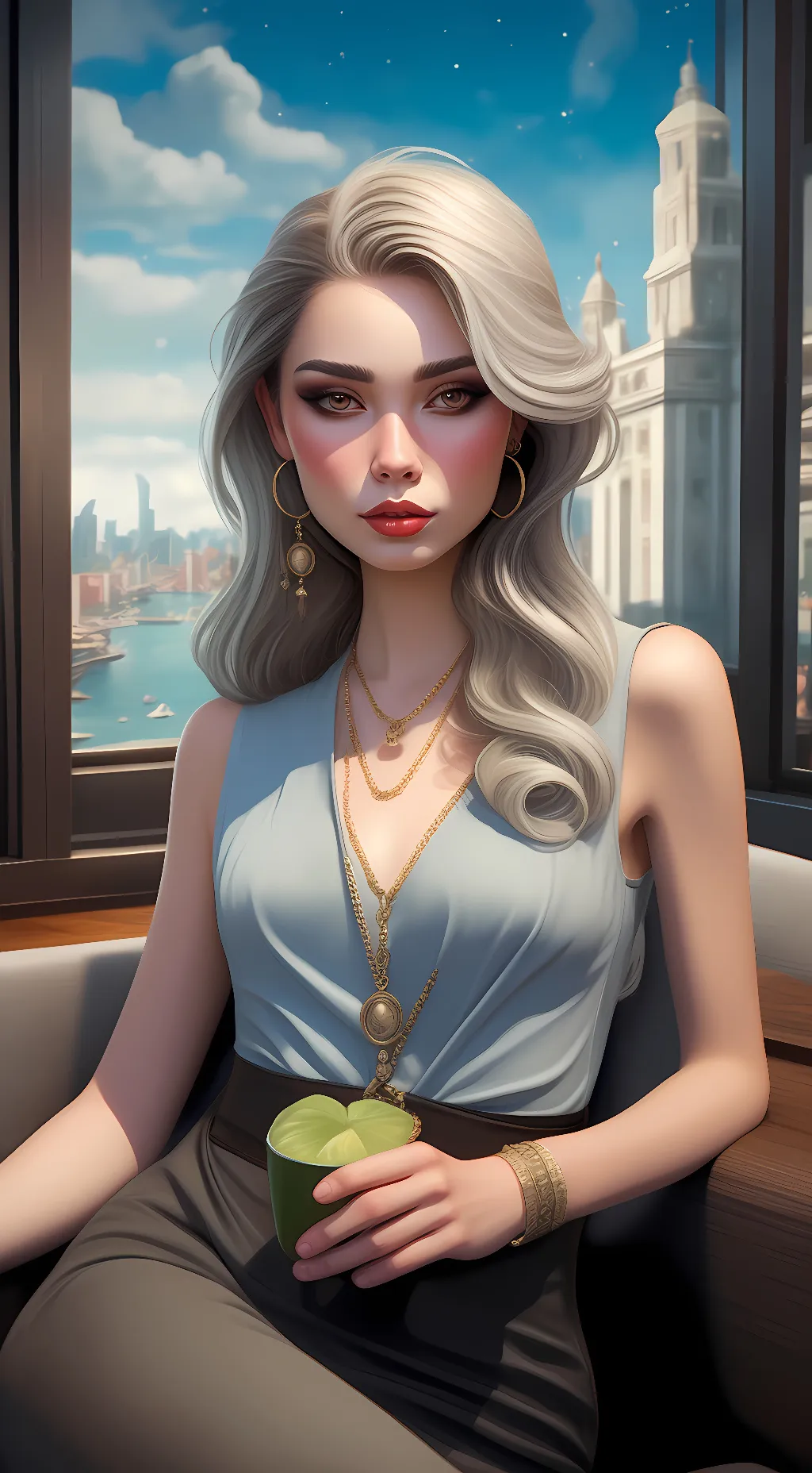 ai character: Roxanne wolf  background