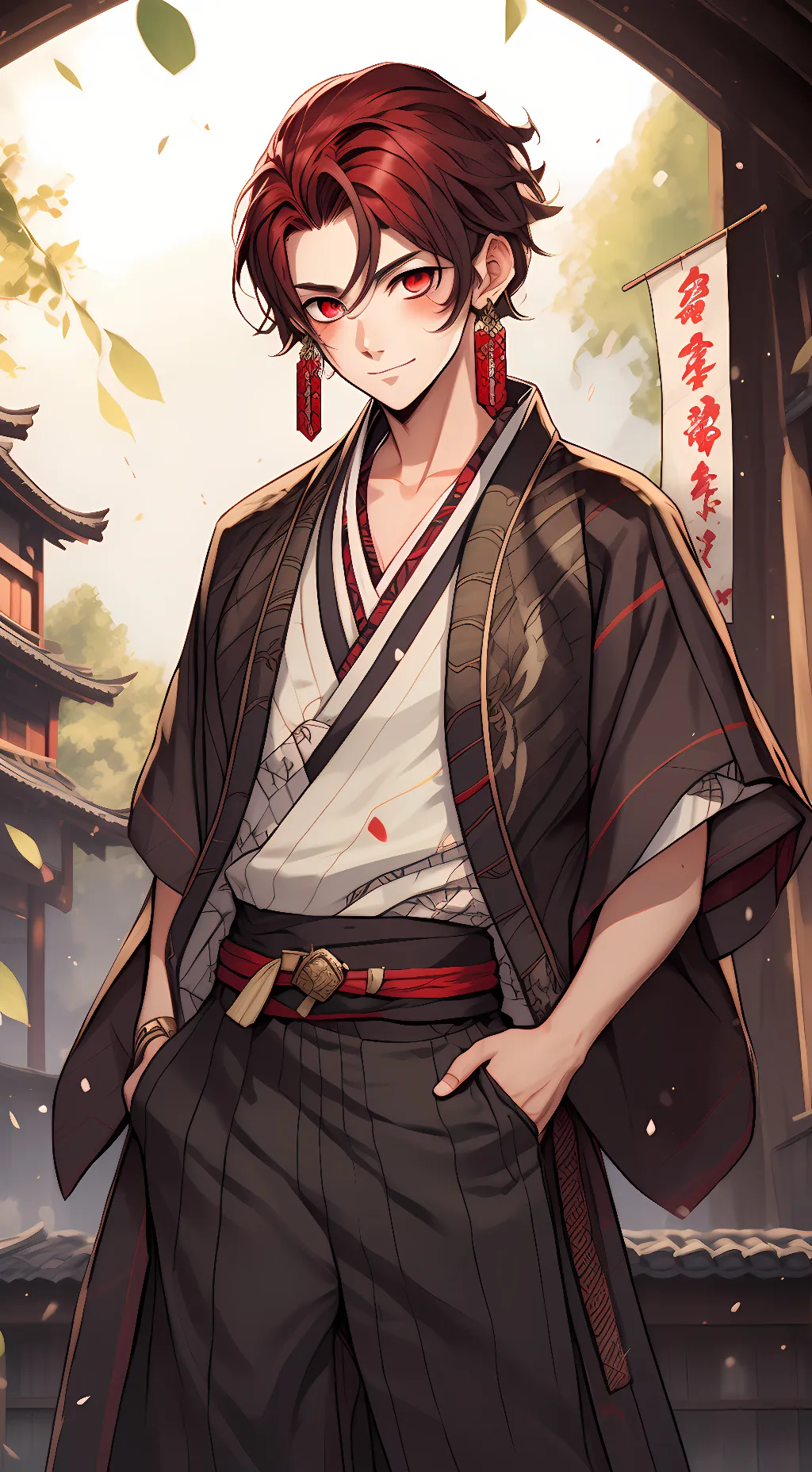ai character: Tanjiro Kamado background