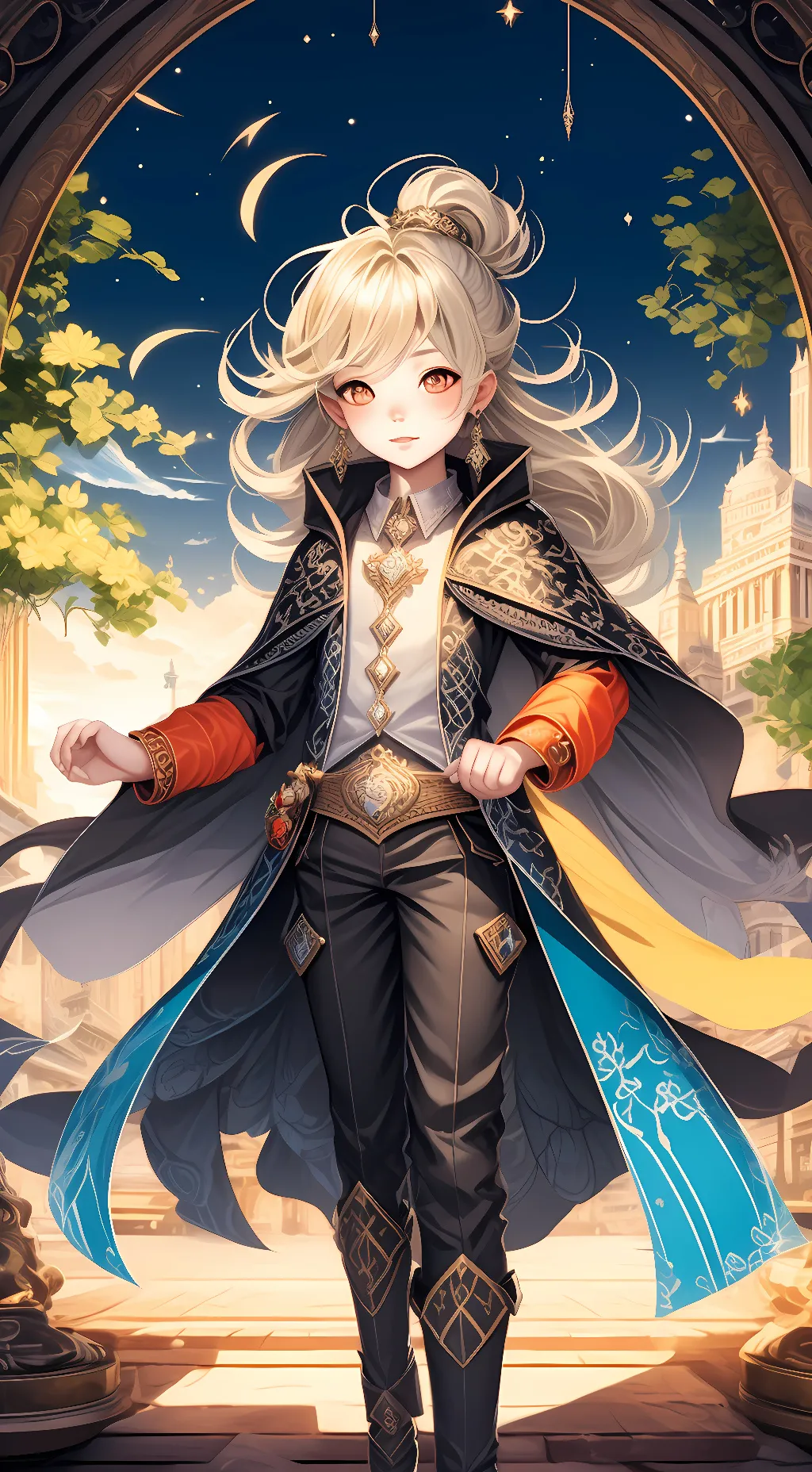 ai character: curiouslight human background
