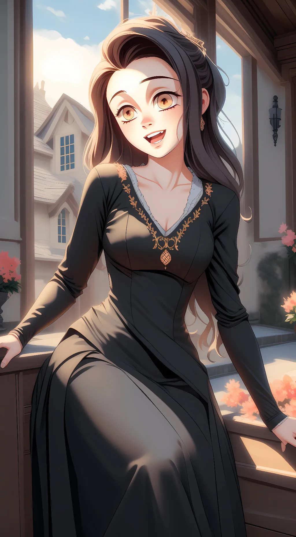 ai character: Nezuko background