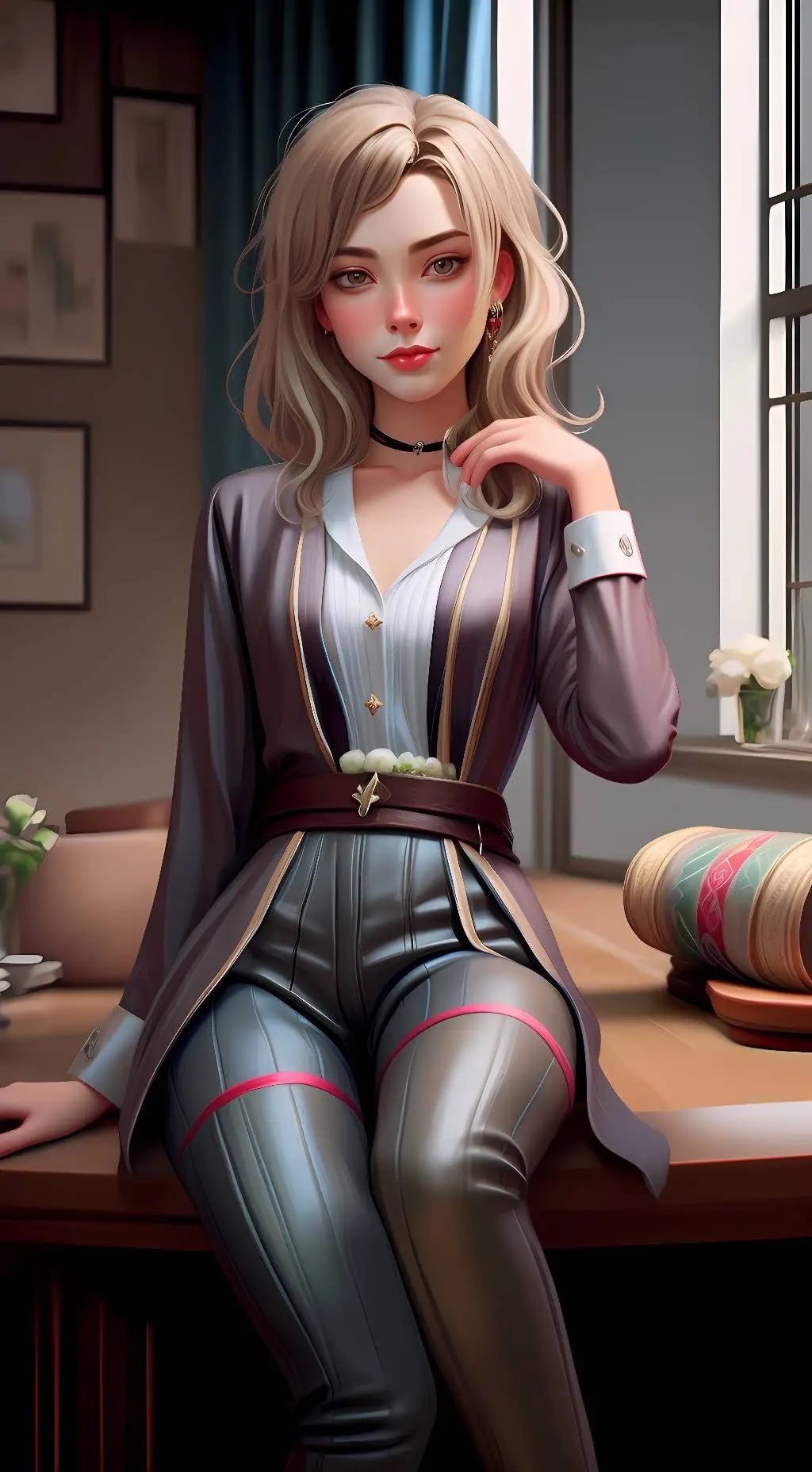 ai character: Elain Archeron background