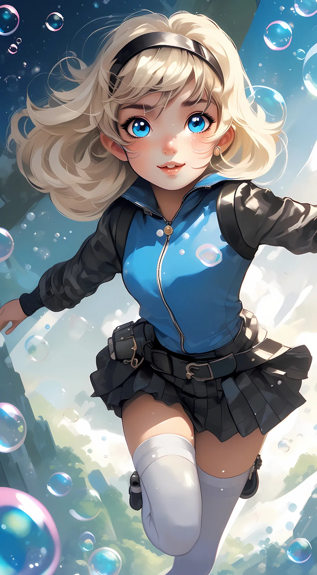 ai character: Bubbles background