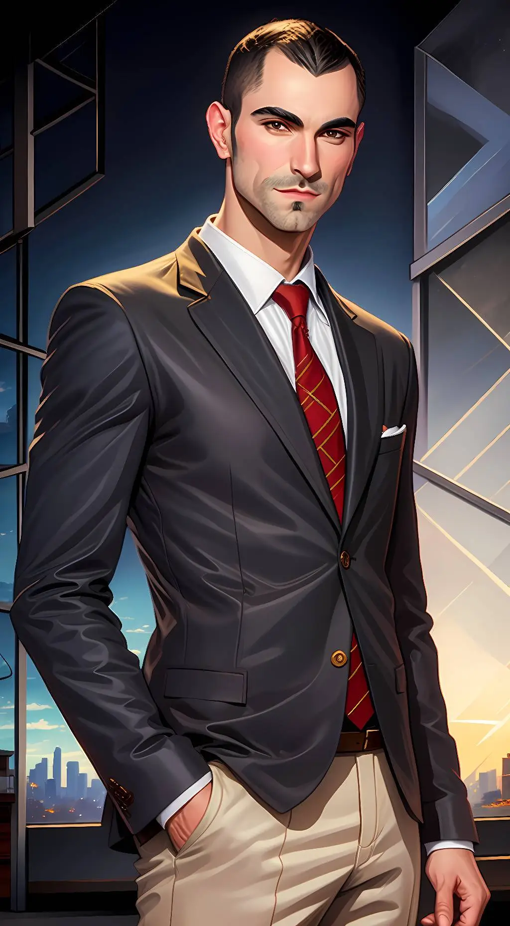ai character: Amine  background