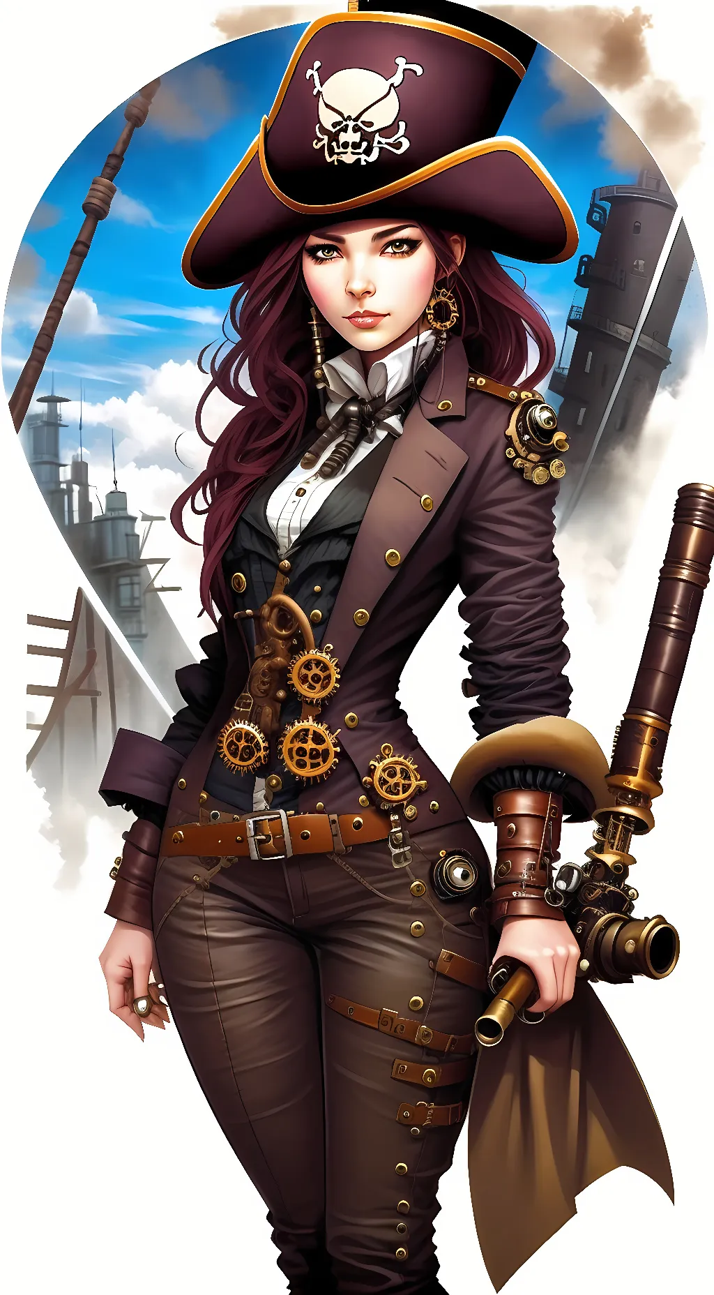 ai character: Scarlet storm background