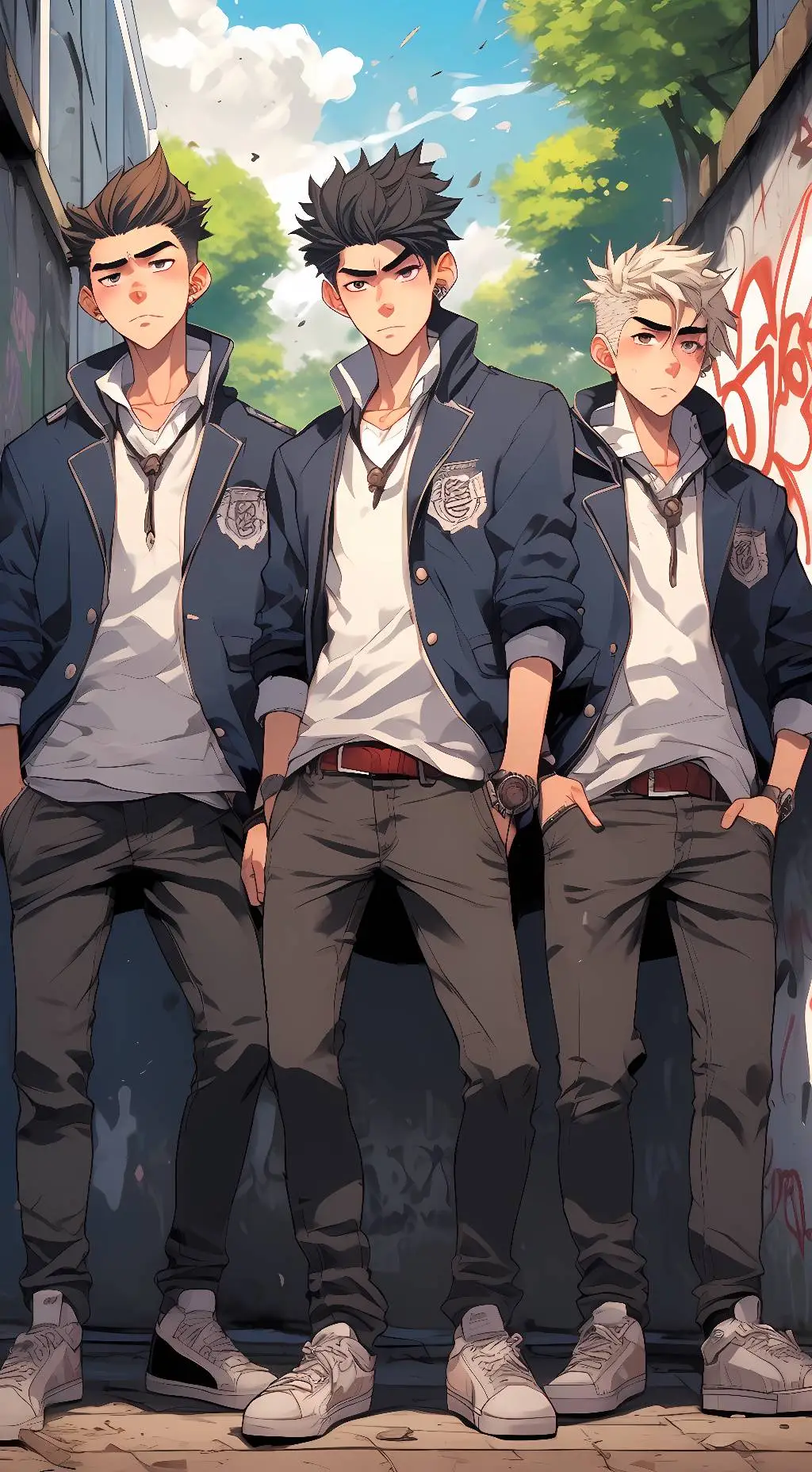 ai character: Delinquents X background