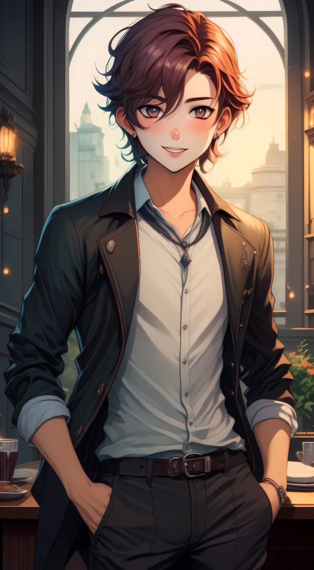 ai character:  Sexy boyfriend  background