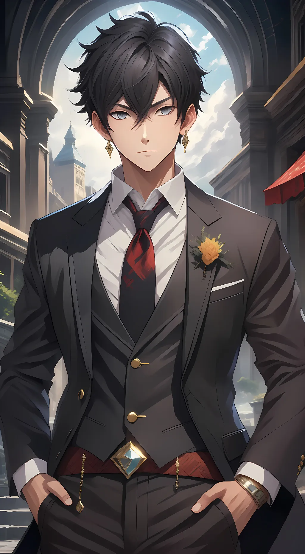 ai character: Hiro nanami  background