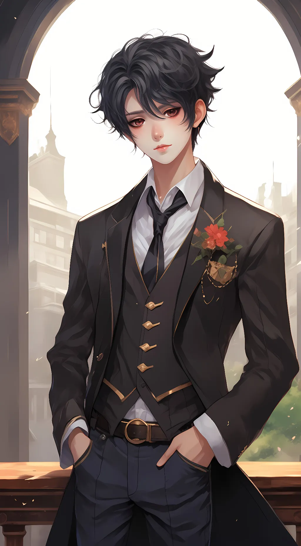 ai character: Sasuke background